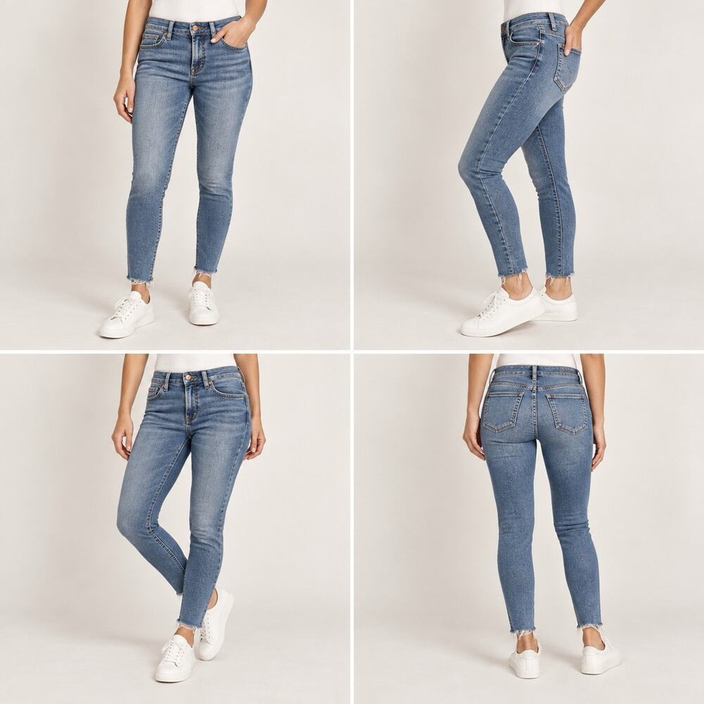 Express Skinny Jeans Womens 4R Blue Mid Rise Hyper Stretch Denim